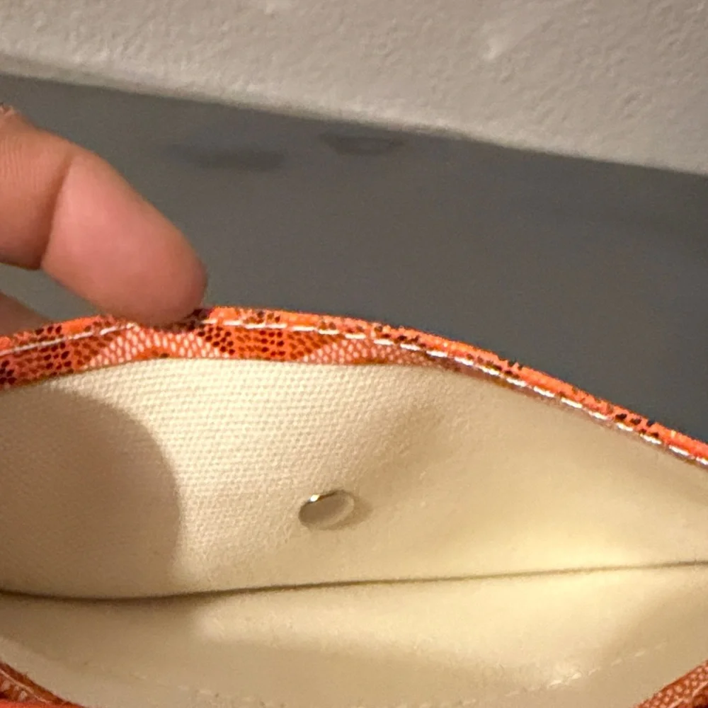 Goyard Orange Chevron Snap Wallet - Picture 7 of 10